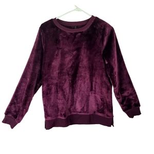 Velour Plush Sweatshirt